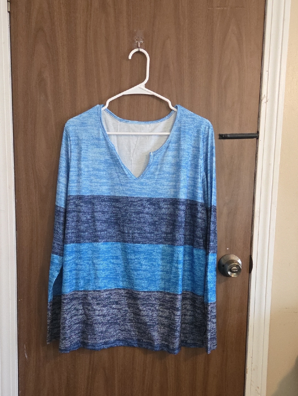 Blue Striped Women’s Jersey Top